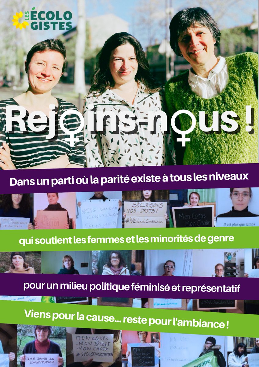EELV_midi_py's tweet photo. Vous rêvez de vous engager pour un milieu politique féminisé ? 
Pour faire entendre vos revendications féministes sur les choix politiques ? 
Pour passer à l'action et servir l'intérêt général ?

Rejoignez nous ! https://t.co/Rz1JdaLruD