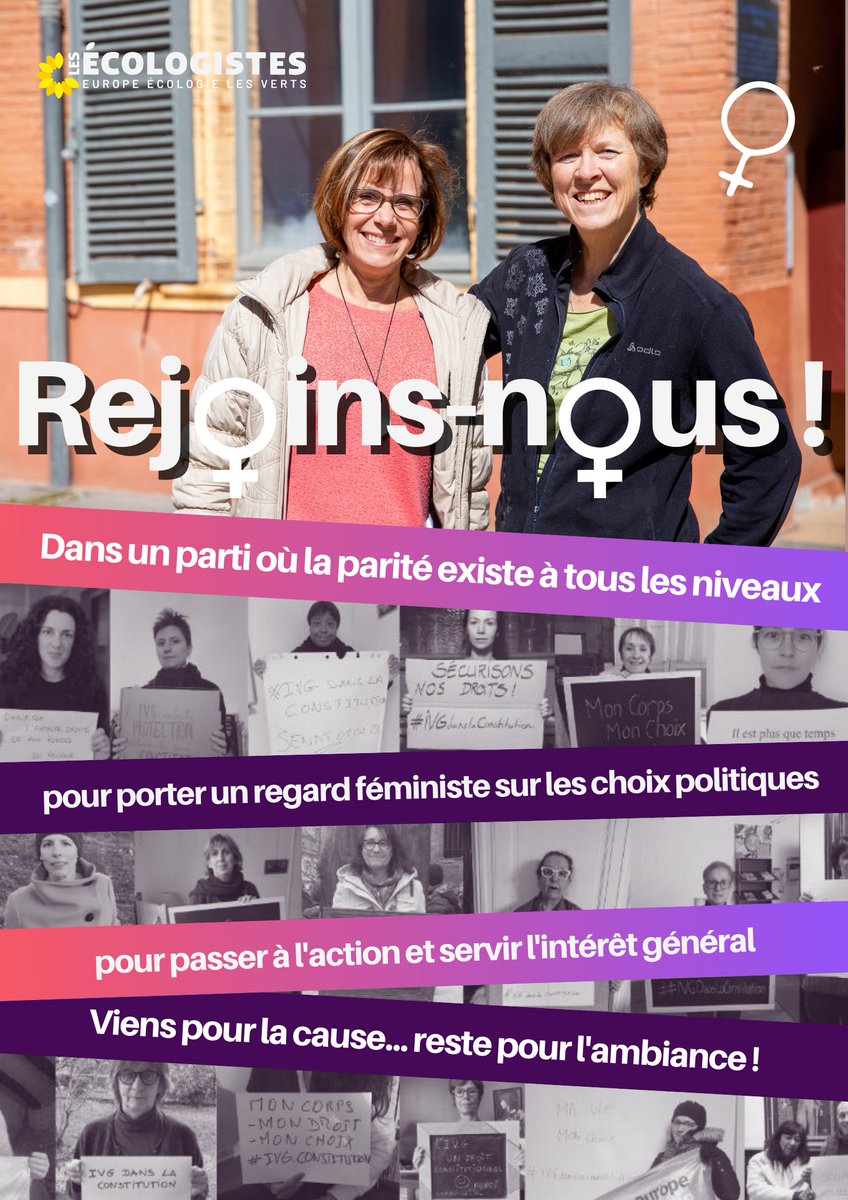 Vous rêvez de vous engager pour un milieu politique féminisé ? 
Pour faire entendre vos revendications féministes sur les choix politiques ? 
Pour passer à l'action et servir l'intérêt général ?

Rejoignez nous !