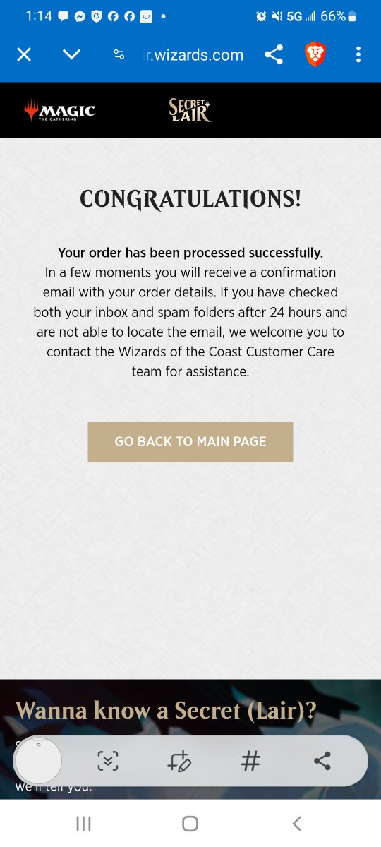 CryptJediKnight's tweet photo. @MTGSecretLair OMG!!!!!!!!! it actually works! I want this redditors children!! original post:  "https://t.co/jicMdtpsuA

Try this homie, it should bypass the queue but you'll have to check out as a guest." https://t.co/DtYUN9lAfn