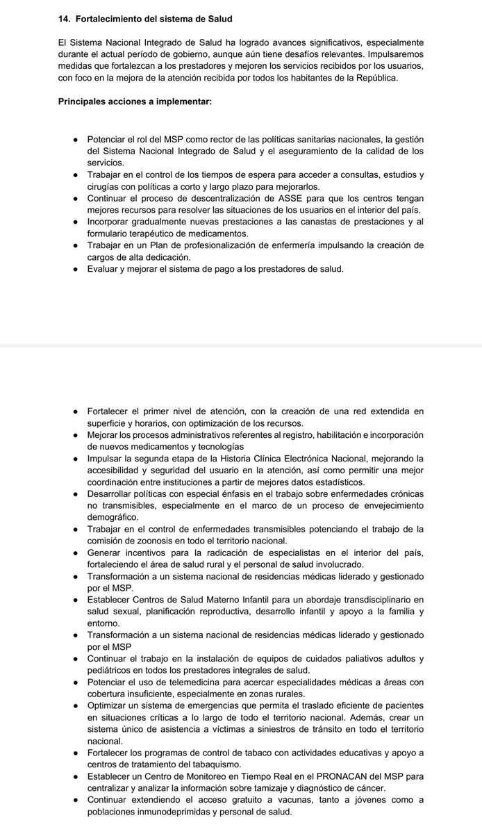 Evolución Médica. (@medicaevolucion) on Twitter photo Excelentes propuestas en materia de Salud País para Uruguay.
Columnas programaticas muy importantes y claras, con conocimiento del tema.
<a href="/LuisLacallePou/">Luis Lacalle Pou</a> <a href="/AlvaroDelgadoUy/">Alvaro Delgado</a> <a href="/AndresOjedaOk/">Andrés Ojeda</a> <a href="/GuidoManiniRios/">Gral. Guido Manini</a> <a href="/LustEduardo/">Dr. Eduardo Lust</a> <a href="/Pablo_Mieres/">Pablo Mieres</a> <a href="/LeoCipriani20/">Leonardo Cipriani</a>
<a href="/SosaAbella/">Marcelo Sosa Abella</a> Excelentes propuestas en materia de Salud País para Uruguay.
Columnas programaticas muy importantes y claras, con conocimiento del tema.
<a href="/LuisLacallePou/">Luis Lacalle Pou</a> <a href="/AlvaroDelgadoUy/">Alvaro Delgado</a> <a href="/AndresOjedaOk/">Andrés Ojeda</a> <a href="/GuidoManiniRios/">Gral. Guido Manini</a> <a href="/LustEduardo/">Dr. Eduardo Lust</a> <a href="/Pablo_Mieres/">Pablo Mieres</a> <a href="/LeoCipriani20/">Leonardo Cipriani</a>
<a href="/SosaAbella/">Marcelo Sosa Abella</a>