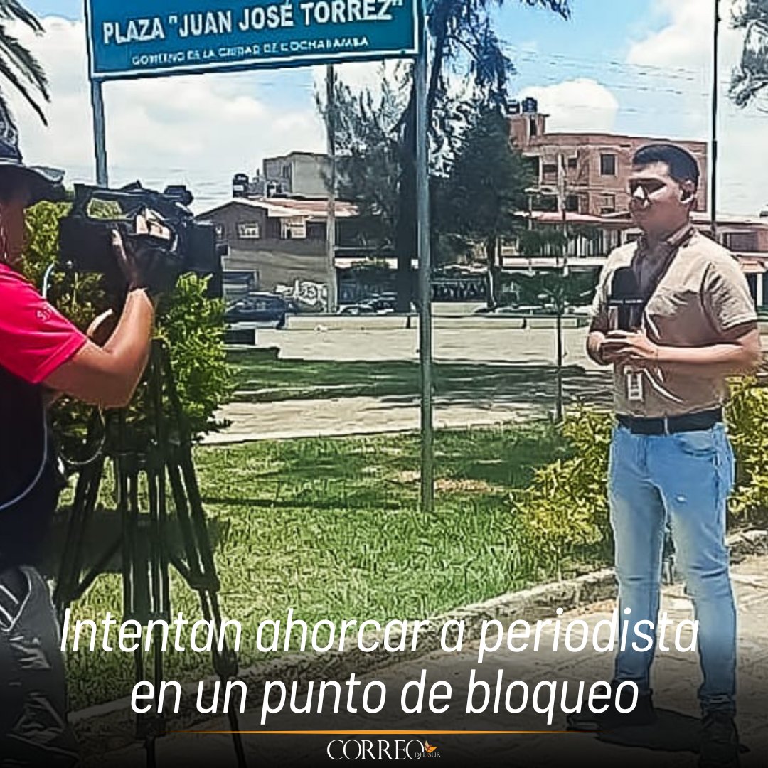 correodelsurcom's tweet photo. Uno de los bloqueadores puso una cuerda alrededor del cuello del reportero y dijo “entonces lo ahorcaremos”
https://t.co/0OvPtHL5jP https://t.co/9VyAR4WnJD