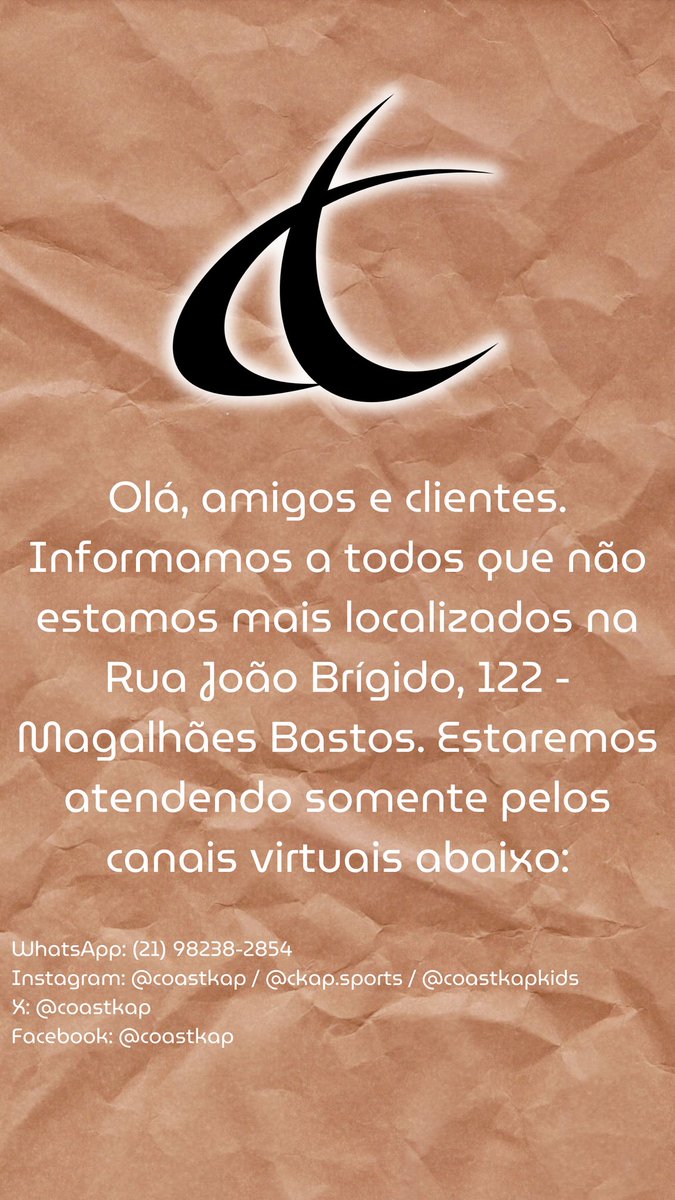 coastkap's tweet photo. Comunicado 👇🏽 https://t.co/HrPnpt4sZa