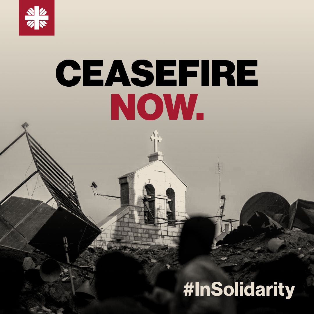 iamCARITAS's tweet photo. Saddened by the attack near Al-Nuseirat that injured two @CaritasJLM doctors, with one tragically losing his brother and his brother's family. We call for an urgent ceasefire to stop the loss of more lives. Wishing both doctors a full recovery.#CeasefireNow #InSolidarity https://t.co/zvfQvYyN0Z