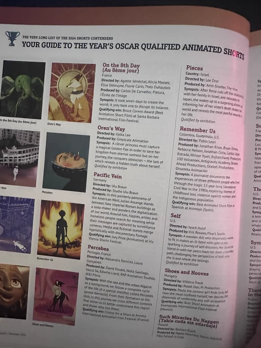 Remember Us is in the Oscar-Qualified Animated Shorts guide in the printed edition of Animation Magazine. Not sure how this all has evolved, but a huge honor to be amongst these great films  