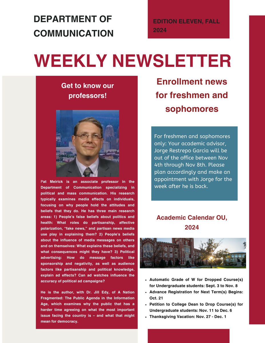 OU Comm Dept tweet media