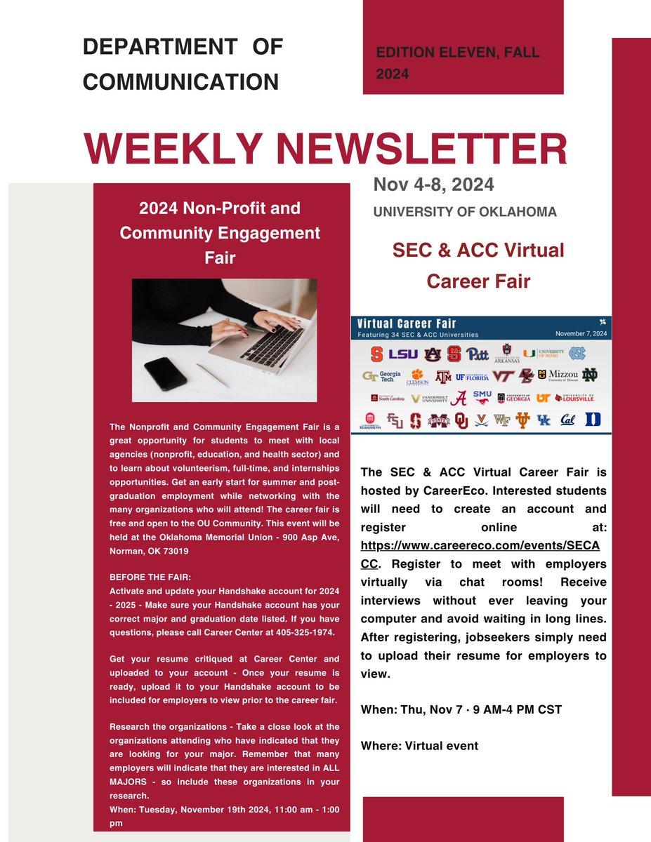OU Comm Dept tweet media