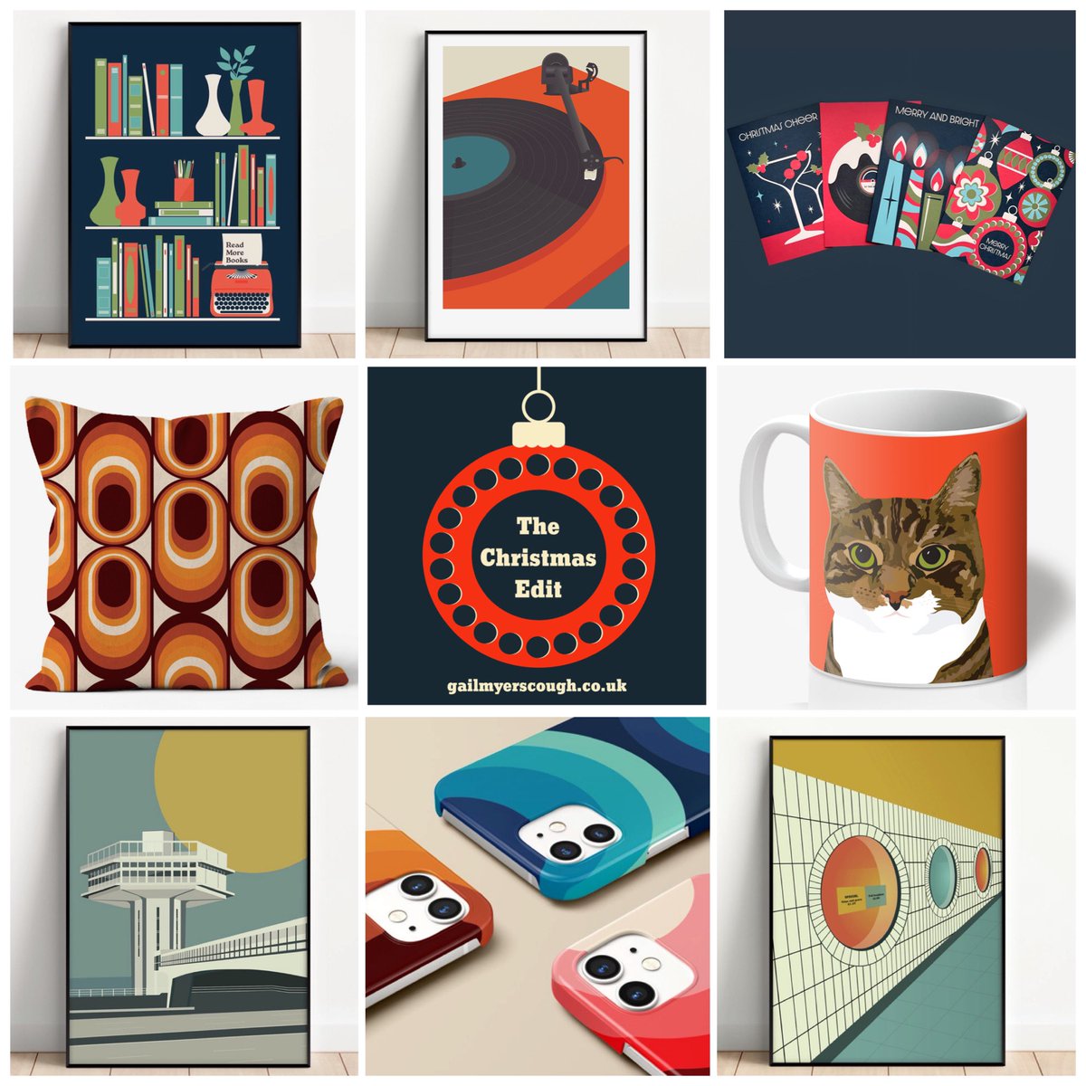 Looking for unique #Christmas gifts?
You might like my prints, homewares &amp; cards inspired by midcentury design, music and architecture 
gailmyerscough.co.uk/christmas-gift…
#ChristmasShopping #shopindie