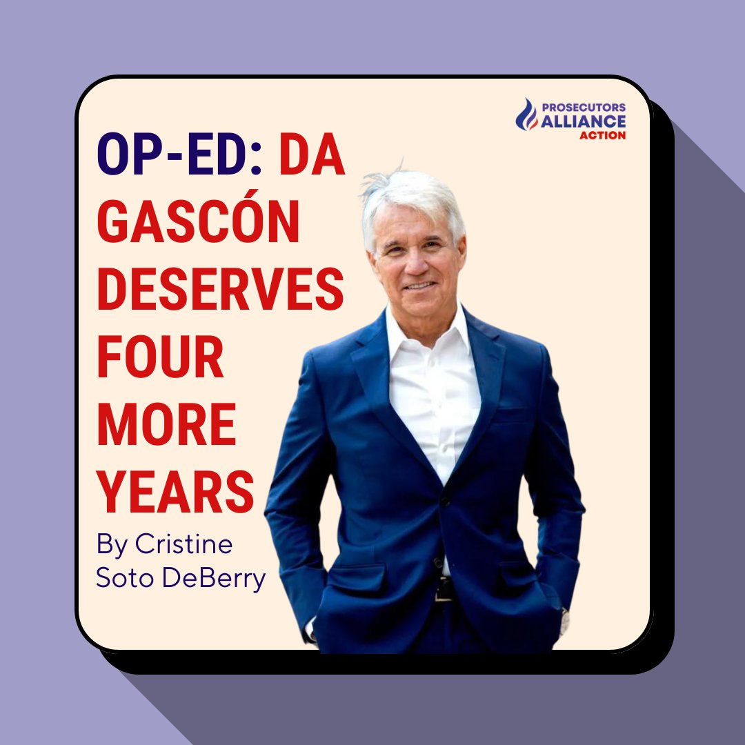 "In the face of all the fearmongering and hostility, DA Gascón has simply done what we beg our elected officials to do: keep their promises." 

Read why Los Angeles District Attorney George Gascón has earned four more years:  prosecutorsallianceaction.org/op-ed-da-gasco…