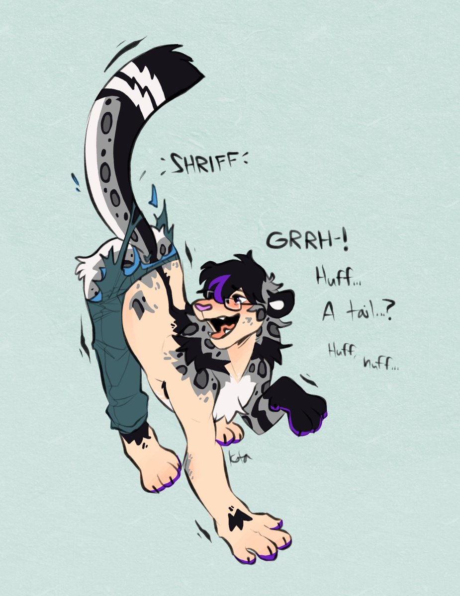 Kotacat4's tweet image. Big kitty TFs lead to some big fluffy tail bursts~