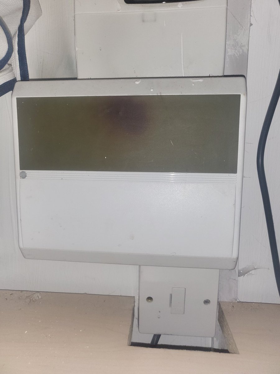 When you call out to service and old alarm system that's never been serviced and the panel is fitted in an airing board packed with towels. Lucky escape potentail 🔥 hazard.