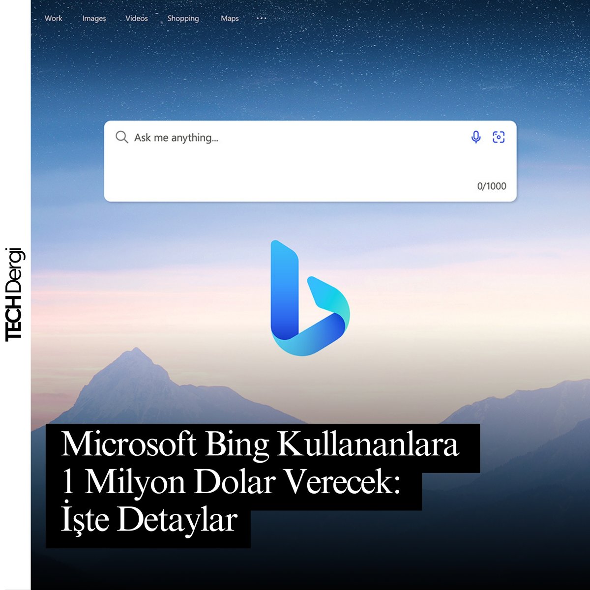 💸 Microsoft, Bing’i kullanarak 1 milyon dolar kazanma şansı sunuyor! Sadece Bing ve Microsoft Edge’i kullanarak ödüllü çekilişe katılabilirsiniz. 

Detaylar burada: bit.ly/3UBuXwL
#Microsoft #Bing #ödül #çekiliş #teknoloji