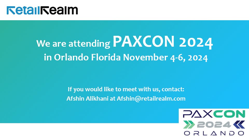 Retail Realm (@rrdistiusa) on Twitter photo We are attending PAXCON in Orlando November 4-6, 2024
If you would like to meet with us, contact: Afshin Alikhani at Afshin@retailrealm.com
#PAXCON2024 #CustomerConnections #RetailTech #TechConference #BusinessNetworking #payments #conference #orlando #conference #networking We are attending PAXCON in Orlando November 4-6, 2024
If you would like to meet with us, contact: Afshin Alikhani at Afshin@retailrealm.com
#PAXCON2024 #CustomerConnections #RetailTech #TechConference #BusinessNetworking #payments #conference #orlando #conference #networking