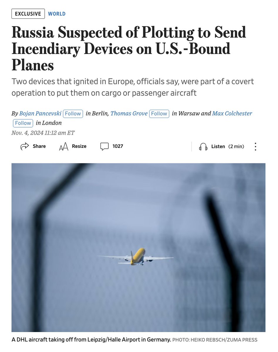 Russia is ISIS with better weapons.

The russian government tried to blow up commercial aircraft heading to Canada and the USA but state sponsored terrorism is being treated like a 3rd tier news story.