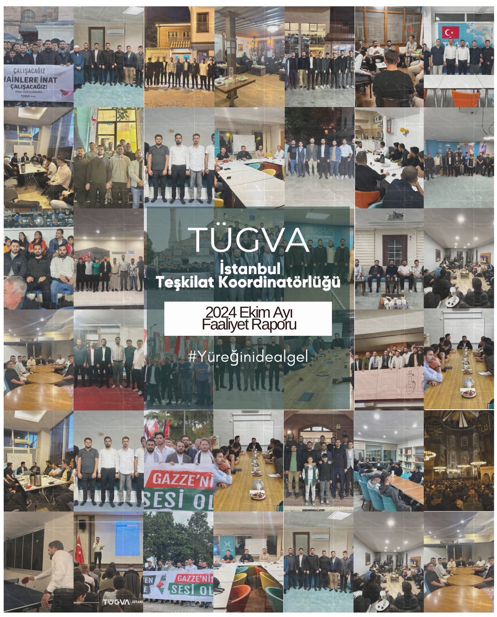 📌 TÜGVA İstanbul Teşkilat Koordinatörlüğü Ekim Ayı Faaliyet Raporu 📋: 

Gençlerle dolu dolu bir ay geçirdik. Eğitimler, sosyal projeler ve değerlerimizi yaşatan buluşmalarla geleceğe birlikte yürüyoruz! 💪🏻

#Yüreğinidealgel ✍🏻