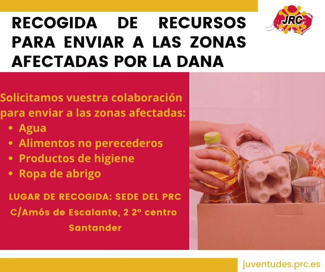 Colaboramos con los #afectados por la DANA. Campaña de recogida de alimentos en #Pielagos #Cantabria.
<a href="/prcantabria/">PRC Cantabria</a> se suma a esta iniciativa con la campaña llevafa a cabo en la sede del partido.