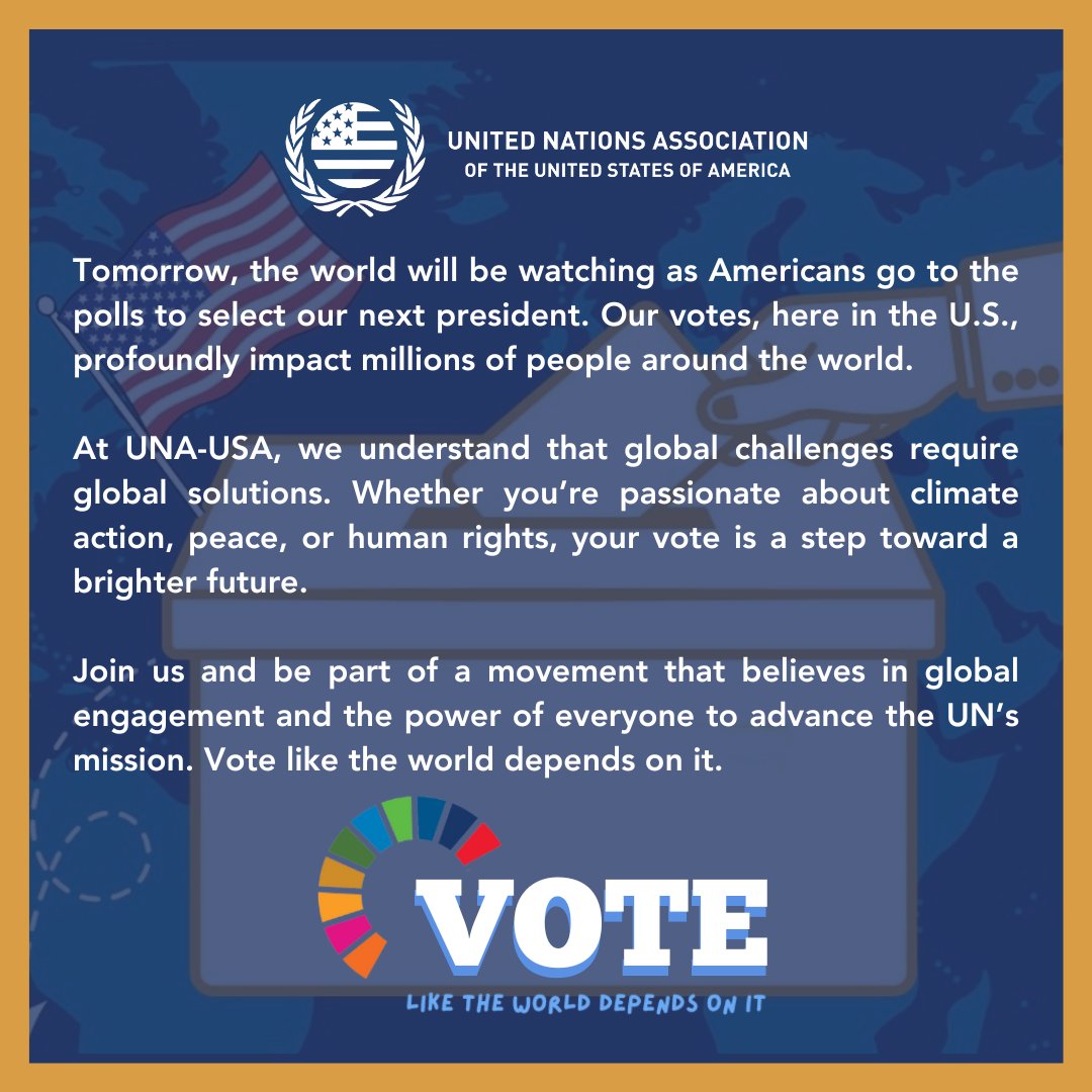 Your #vote is a powerful step toward a brighter future for all. Be part of a movement that champions global engagement. Vote like the world depends on it.