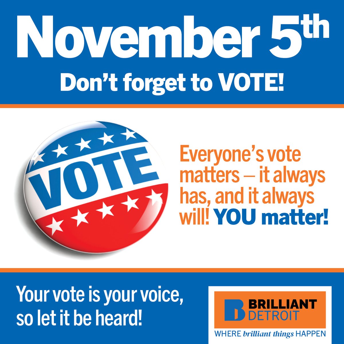 BrilliantCities's tweet photo. Make your voice heard this Election Day! Voting is a powerful way to shape your community and ensure your values are represented. Whether it’s local or national, every vote matters in building a brighter future. Set an example for your little one and head to the polls! https://t.co/VJFDAyAFLk