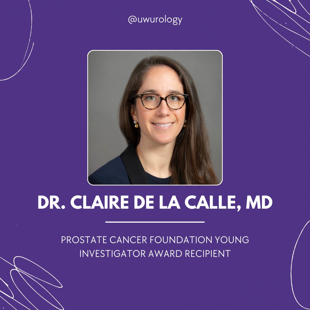 UW Urology (@uwurology) on Twitter photo Congratulations to <a href="/ClaireDlc/">Claire de la Calle</a> , MD, on receiving the Prostate Cancer Foundation Young Investigator Award! We asked Dr. de la Calle what this experience has meant to her, and she shared:
"I am very excited about this project and honored to have received the PCF YIA. I have a Congratulations to <a href="/ClaireDlc/">Claire de la Calle</a> , MD, on receiving the Prostate Cancer Foundation Young Investigator Award! We asked Dr. de la Calle what this experience has meant to her, and she shared:
"I am very excited about this project and honored to have received the PCF YIA. I have a