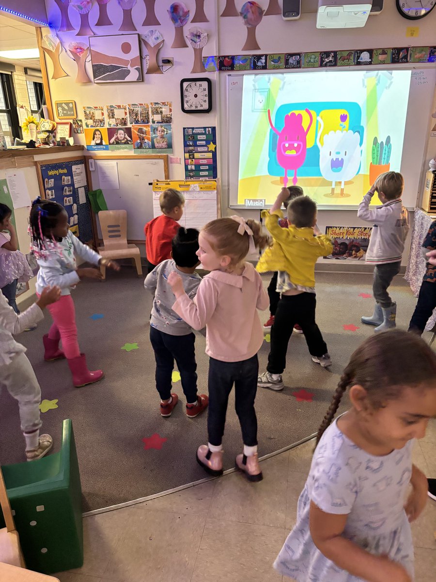 Voting in preschool- which song do you want to do? Both classes choose Floor is Lava #pkp #longfellowbears #d97joy