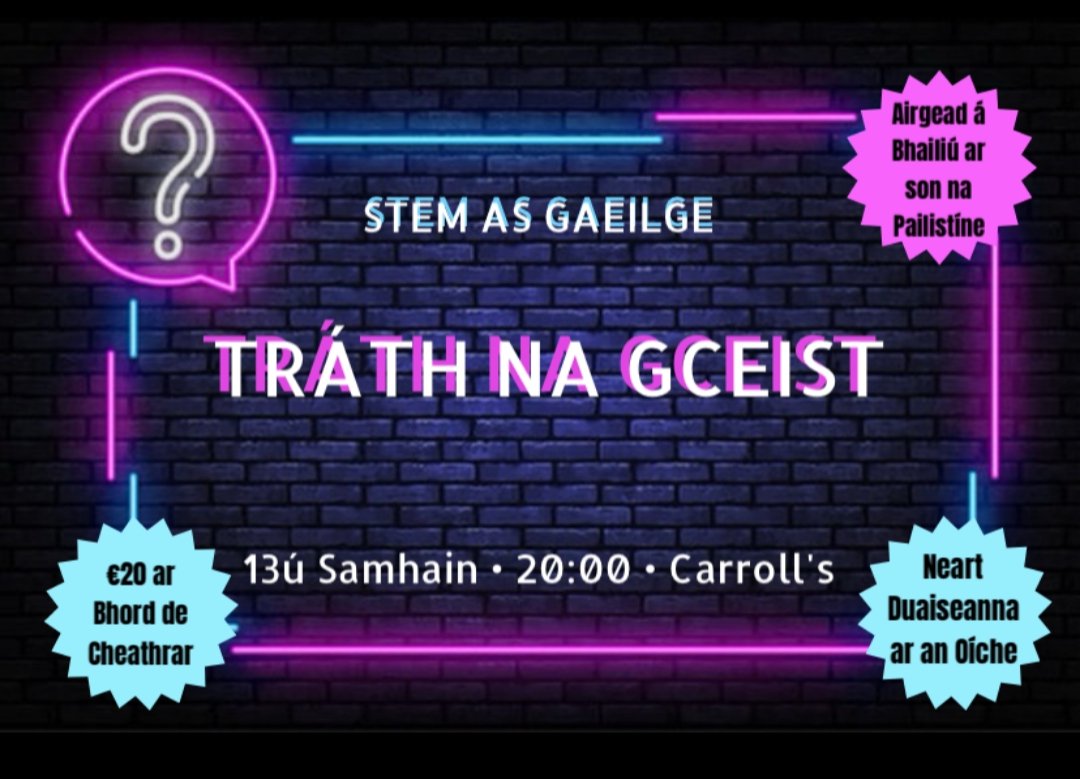 FintanH (@fintan_galway) on Twitter photo Tá a fhios agam go mbíonn sibh ag coinneáil súil ghéar ar an liosta imeachtaí as Gaeilge i nGaillimh ar feilire.com ach ar fhaitíos go gcaillfeadh sibh é..
Scaipigí, lbd!
<a href="/GaillimhGaeilge/">Gaillimh le Gaeilge</a> <a href="/GalwayCityCo/">Galway City Council</a> <a href="/GaeilgeOnaG/">Gaeilge, Ollscoil na Gaillimhe</a> <a href="/UniOfGalwaySU/">Comhaltas na Mac Léinn, Ollscoil na Gaillimhe</a> <a href="/STEM_Galway/">STEM at University of Galway</a> <a href="/GaeilOEG/">Cumann Gaelach OÉG</a> Tá a fhios agam go mbíonn sibh ag coinneáil súil ghéar ar an liosta imeachtaí as Gaeilge i nGaillimh ar feilire.com ach ar fhaitíos go gcaillfeadh sibh é..
Scaipigí, lbd!
<a href="/GaillimhGaeilge/">Gaillimh le Gaeilge</a> <a href="/GalwayCityCo/">Galway City Council</a> <a href="/GaeilgeOnaG/">Gaeilge, Ollscoil na Gaillimhe</a> <a href="/UniOfGalwaySU/">Comhaltas na Mac Léinn, Ollscoil na Gaillimhe</a> <a href="/STEM_Galway/">STEM at University of Galway</a> <a href="/GaeilOEG/">Cumann Gaelach OÉG</a>