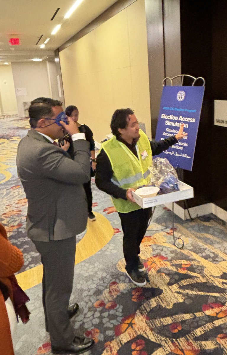 KolbAndrew's tweet photo. Taking a break from panel discussions for an accessibility simulation #USEP24 https://t.co/DNQQpB0q1D