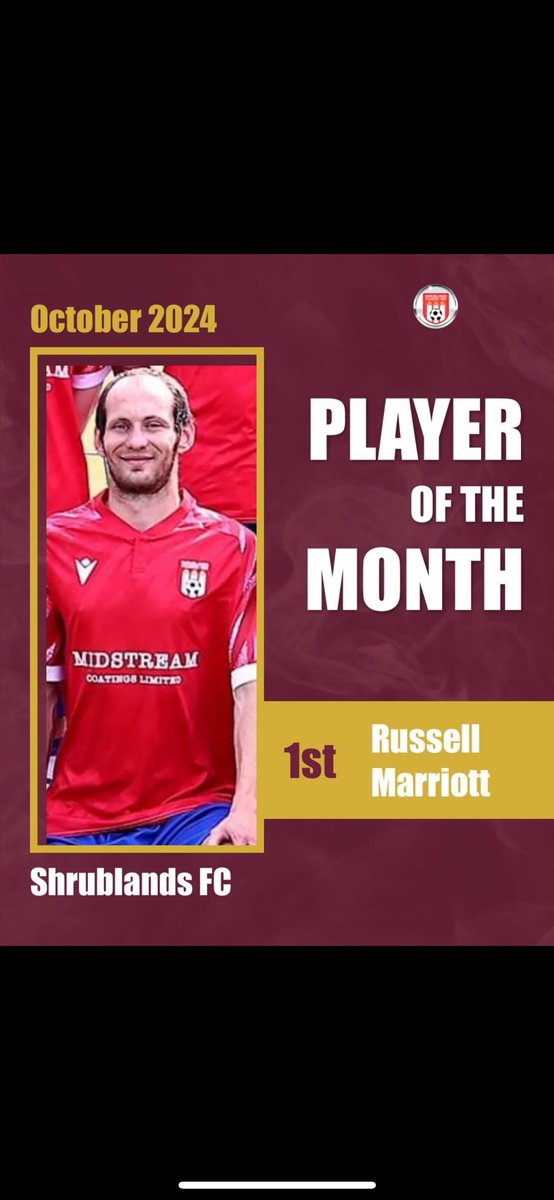 The First teams player of the month <a href="/TeapotGunner4/">Russell Marriott</a>!! Been extremely solid at full back all month, energetic displays going forward and a never say die attitude defensively