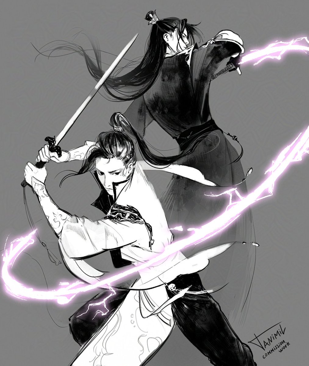 TanimilArt's tweet photo. Meow meows for @deaddovebees 
~
Liu Qingge, Jiang Cheng, LiuCheng https://t.co/Bfm74CijPU