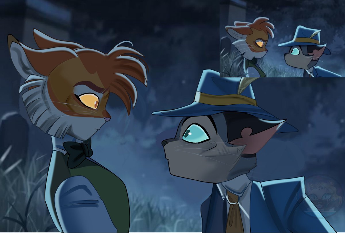 Livia_artt's tweet image. Lackadaisy pilot screenshot redraw 🦋 
#LackadaisyCats #Lackadaisy