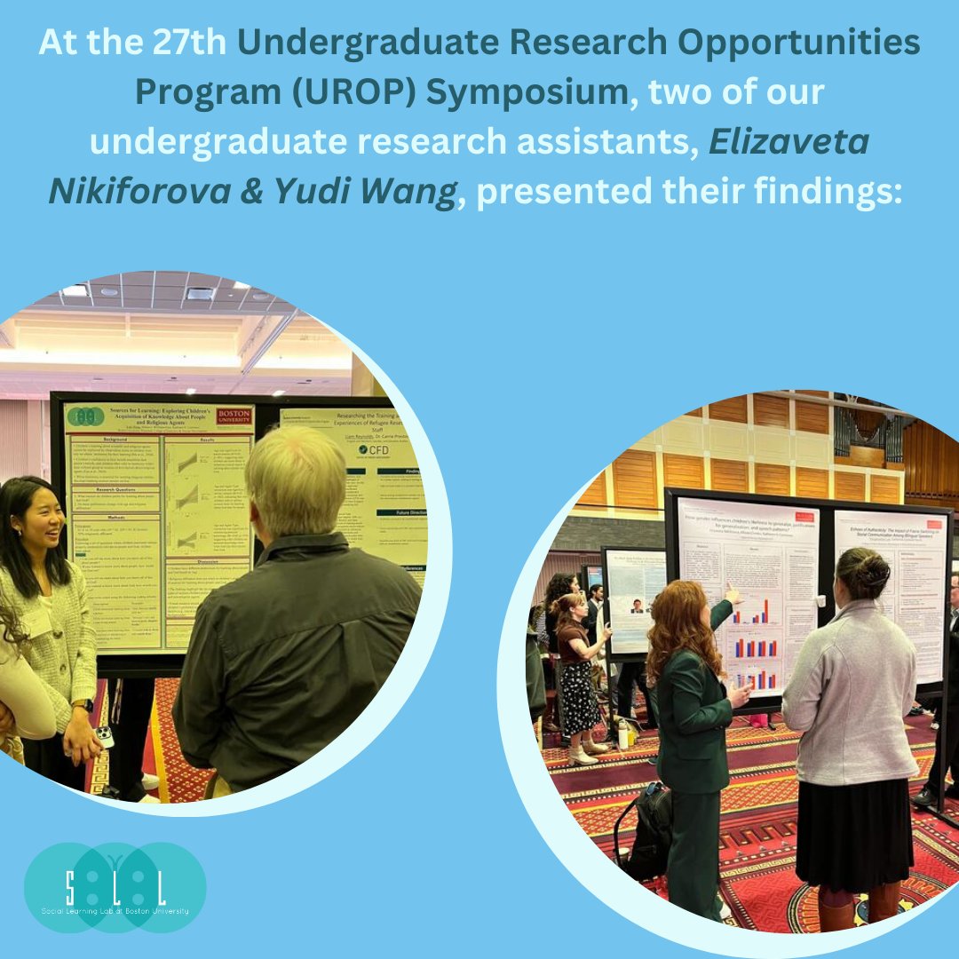 SLL_BostonUni's tweet photo. We are so proud of our undergraduate RAs, Elizaveta Nikiforova and Yudi Wang, for presenting their research at the 27th UROP Symposium! 🌟#ResearchExcellence #ProudMoment #BUResearch https://t.co/eNIOE7mJvp