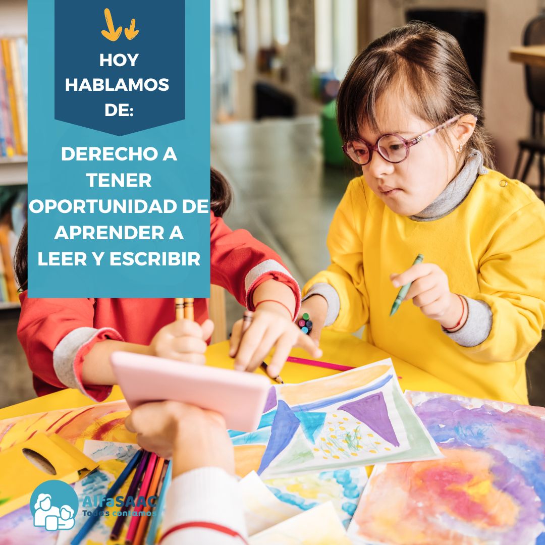 La inclusión educativa y el acceso a la alfabetización universal se consideran un 𝗗𝗲𝗿𝗲𝗰𝗵𝗼. Un derecho positivo que obliga a las autoridades a crear las condiciones necesarias para su consecución
#Alfasaac #CAA #SAAC #alfabetización #comunicaciónporderecho #agenda2030