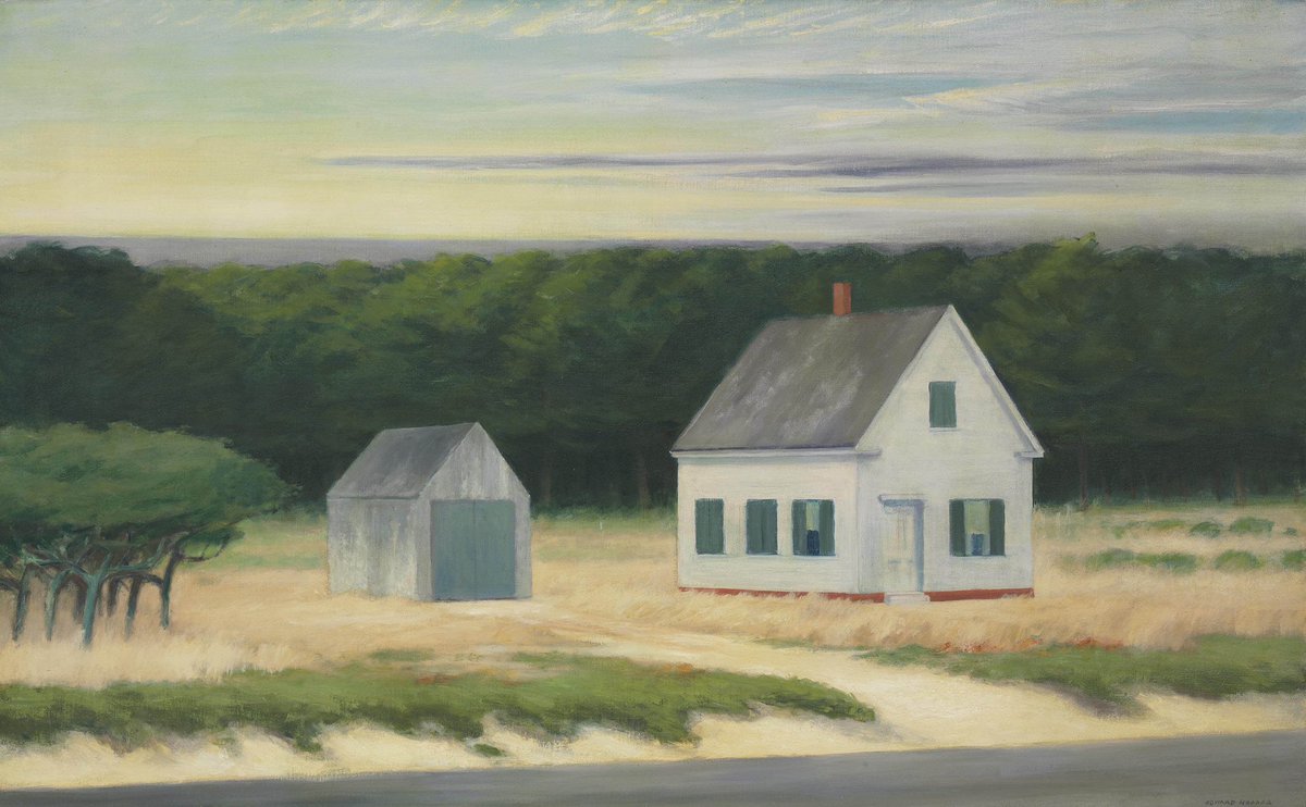 alexbilz's tweet photo. 'October on Cape Cod' - Edward Hopper (1946):