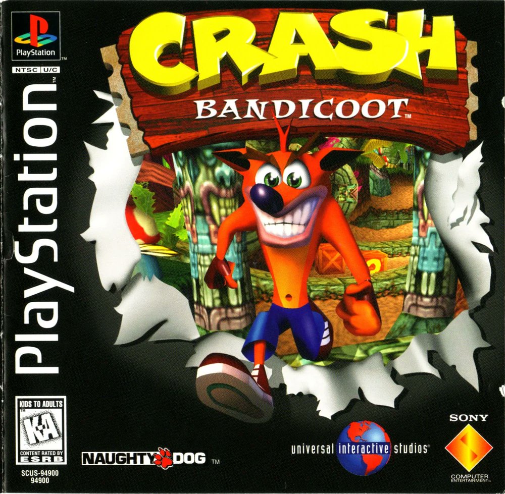 CrashBLand's tweet image. #CrashBandicoot International release vs. Japanese release, 1996.