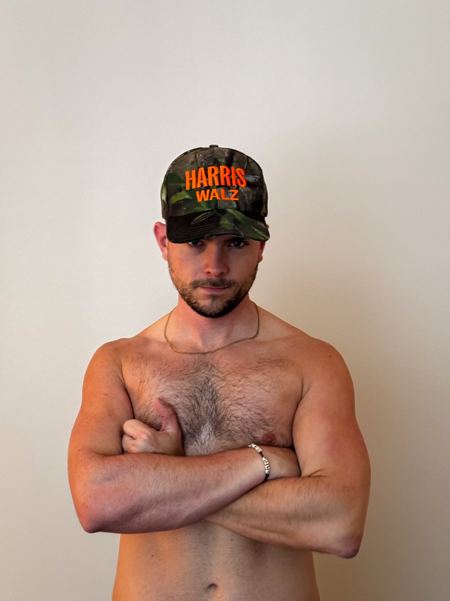 in my mullet rocking, camo wearing, democracy protecting era #vote #HarrisWalz2024