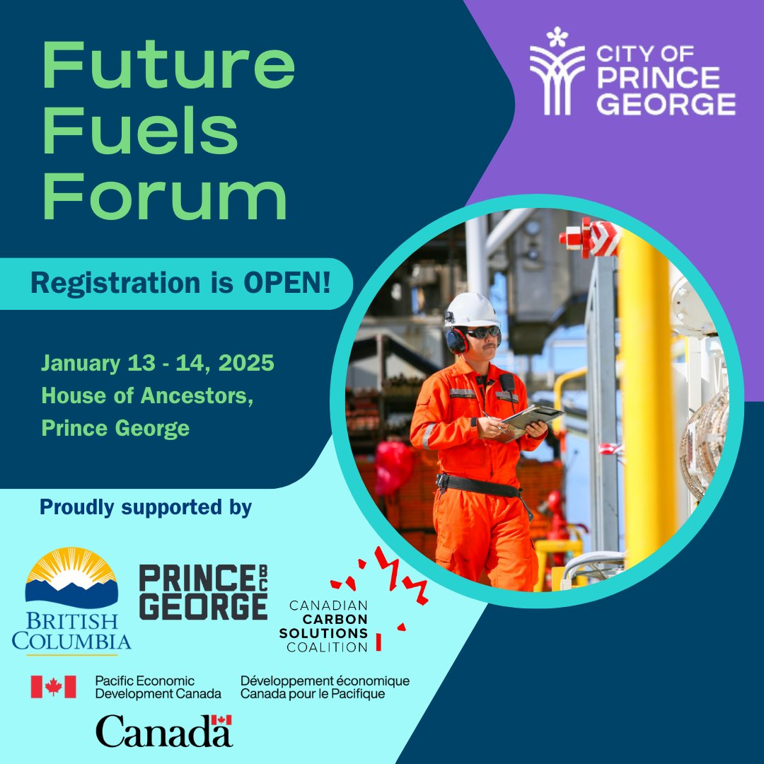 Network with key players in the clean fuels industry and exchange ideas at the Future Fuels Forum in Prince George. 

Register today: princegeorge.ca/FutureFuelsFor…