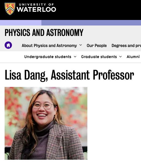 Dr Lisa Đặng (@astro_lisadang) on Twitter photo 🌟 Exciting News! 🌟
I will be joining the Department of Physics and Astronomy at the <a href="/UWaterloo/">University of Waterloo</a> as Assistant Professor this spring! I’m also thrilled to join the <a href="/UWaterlooAstro/">Waterloo Centre for Astrophysics</a>, a vibrant hub conducting research ranging from cosmology to now exoplanets! (1/N) 🌟 Exciting News! 🌟
I will be joining the Department of Physics and Astronomy at the <a href="/UWaterloo/">University of Waterloo</a> as Assistant Professor this spring! I’m also thrilled to join the <a href="/UWaterlooAstro/">Waterloo Centre for Astrophysics</a>, a vibrant hub conducting research ranging from cosmology to now exoplanets! (1/N)