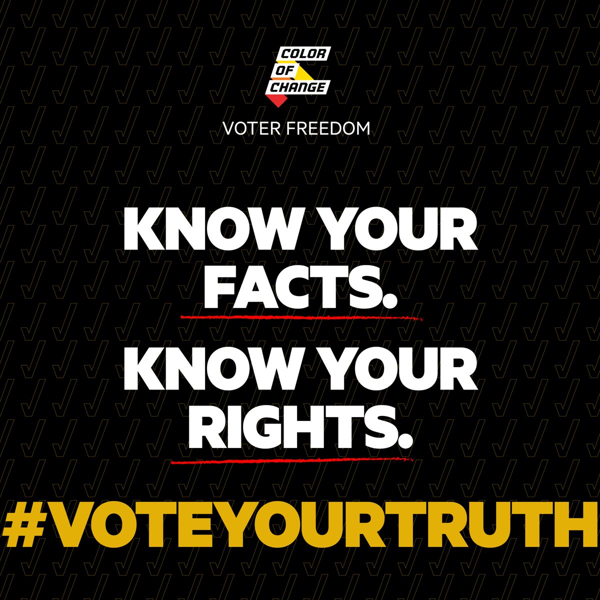 ColorOfChange's tweet photo. 4/6 #VoterIntimidation can look like attacking voters, coercion or bribes for votes, spreading #misinfo, threats like job loss or deportation statements, or impersonation of a poll worker, which is illegal ‼️
Report to the #ElectionProtectionHotline or https://t.co/2MW7wKZhRV. https://t.co/uiLSI1Hv8g