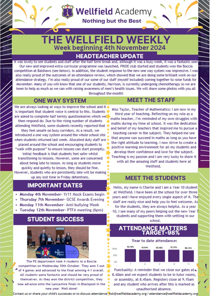 Wellfield Academy tweet media