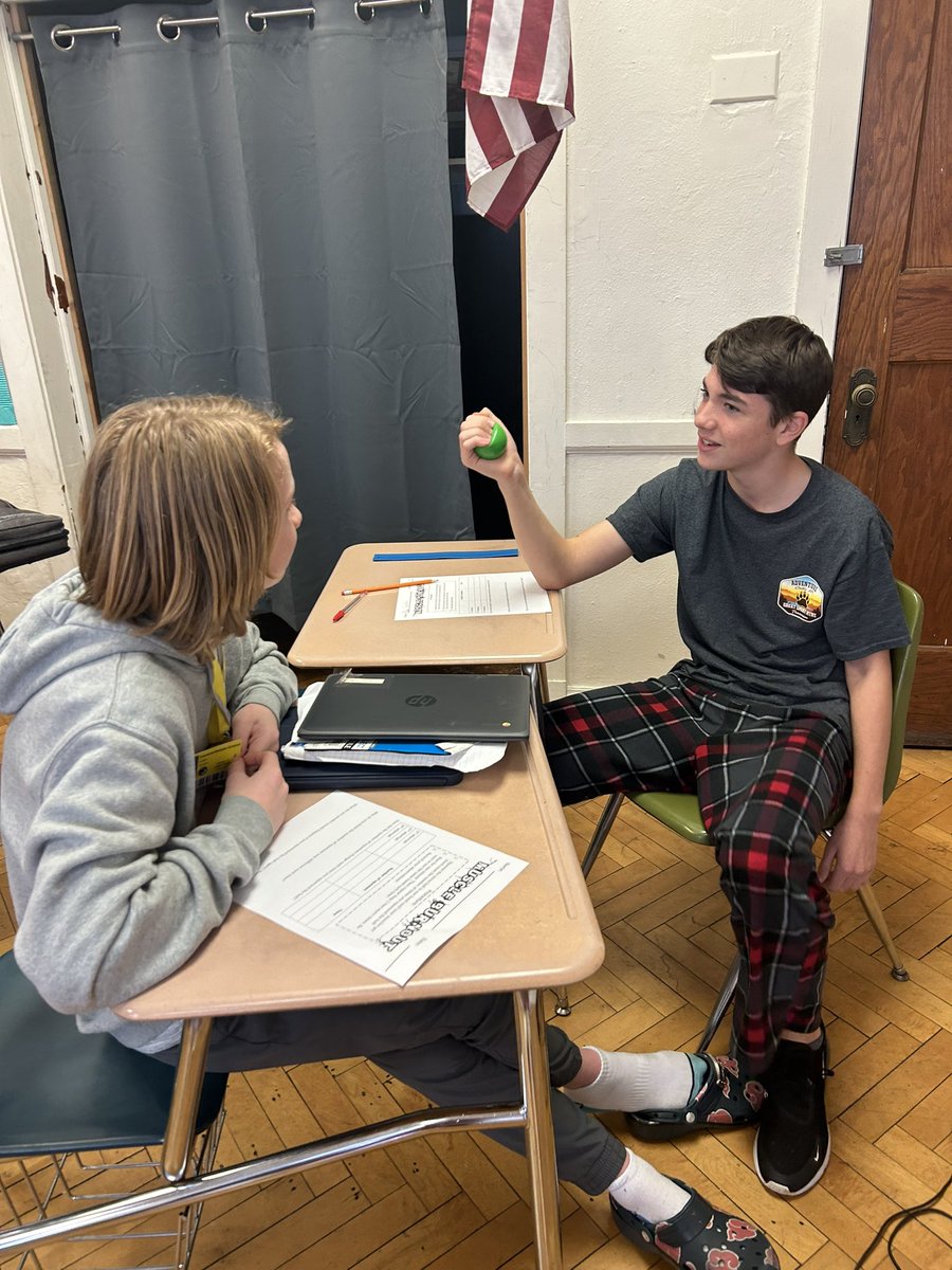 8th grade health students are learning about muscle fatigue #BeEvergreen