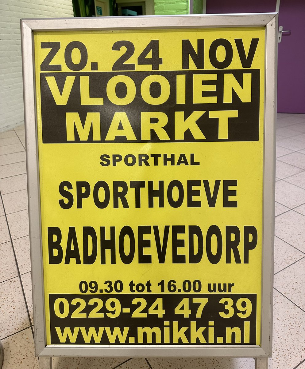 Heb je het al gezien er komt op 24 November een nieuwe vlooienmarkt in Sporthal De Sporthoeve in Badhoevedorp.
Boek nog even snel je kraampje want dit mag je niet missen 😀