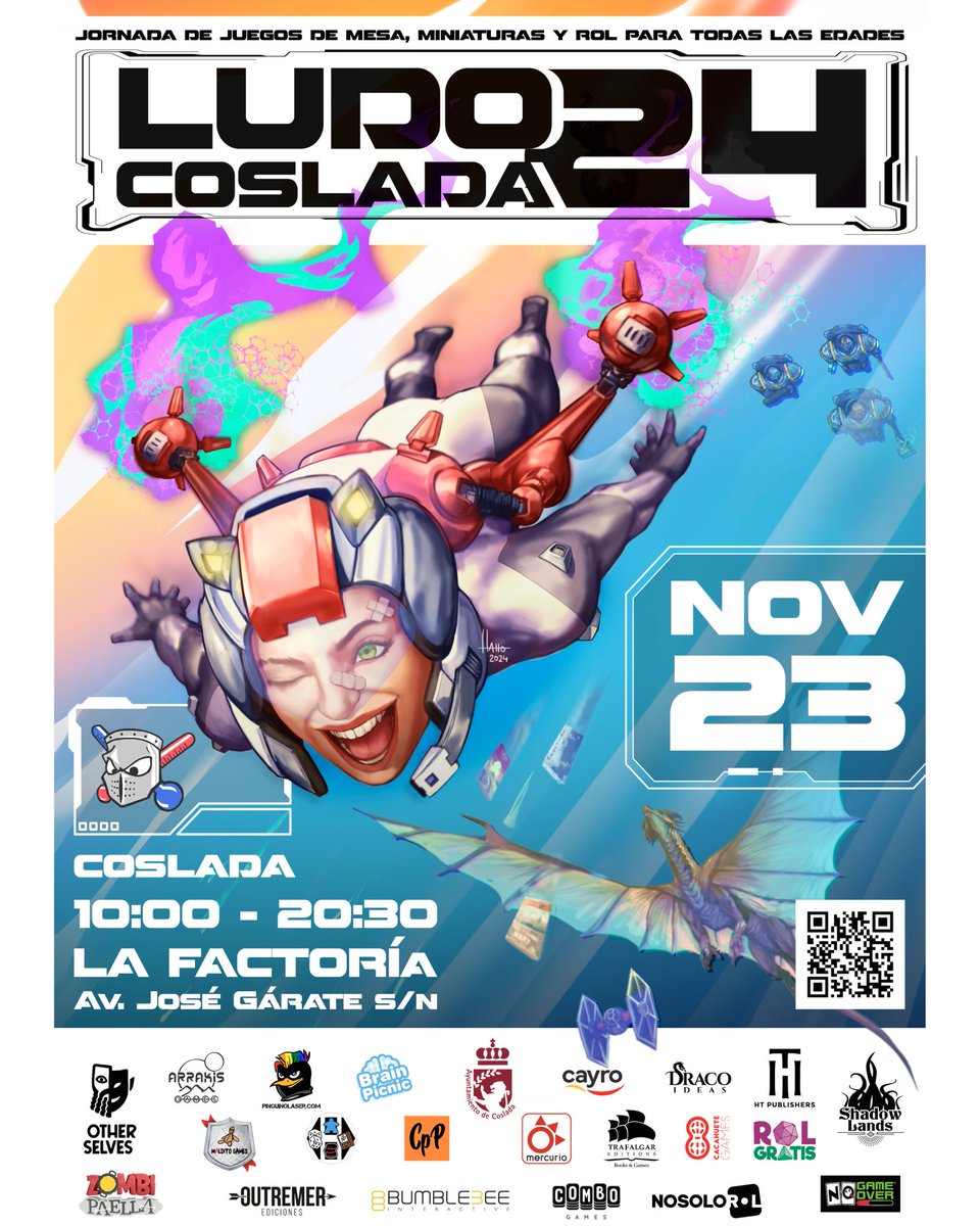 CTemplados's tweet photo. ¡Por fin vuelven las LudoCoslada con su edición del 2024! 

Nos complace anunciaros que el 23 de noviembre tenemos planes para todo el mundo en La Factoría de Coslada, en la calle José Gárate s/n, desde las 10.00 a las 20.30. https://t.co/glzyayyCrm