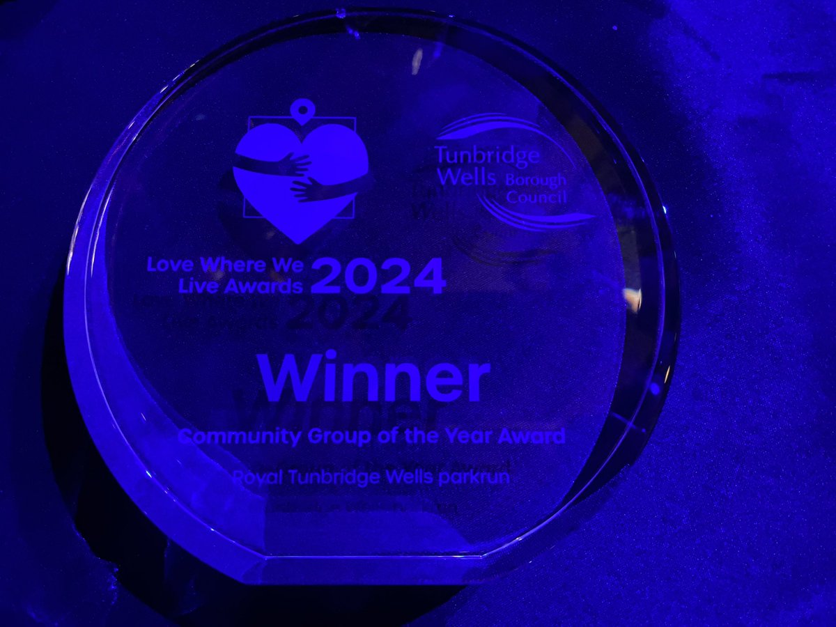 We won! Thank you very much <a href="/TWellsCouncil/">TWBC</a> for organising &amp; all the judges of the #LoveWhereWeLive Awards for naming our parkrun Community Group Of The Year.
We are so proud of everyone who is part of our parkrun for making our community so special.