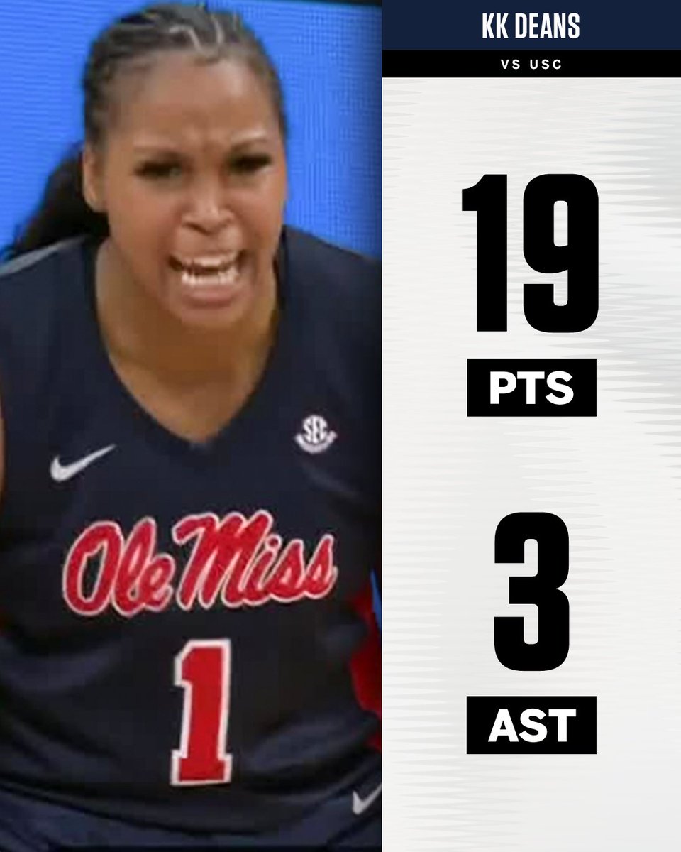 KK Deans did it ALL for Ole Miss in her FIRST game back after tearing her ACL 👏