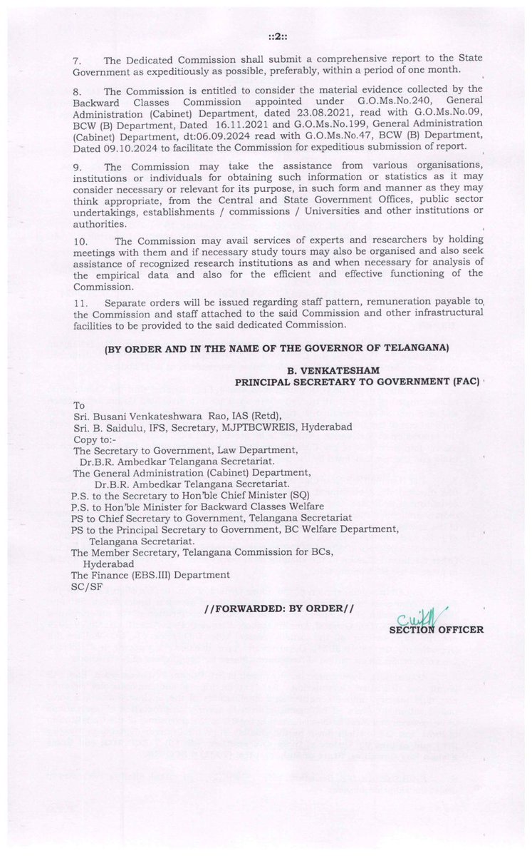 ABRAPOLU's tweet photo. #Telangana #DedicatedCommission
For Empirical Enquiry of #BC_Reservations in #LocalBodies
To report in One Month 
As envisioned by @RahulGandhi 
@TelanganaCMO initiating. Good @mygovindia through Parliamentary passage, must proactively support. Otherwise, #BCs can’t get justice. https://t.co/EFDY8RjK2y