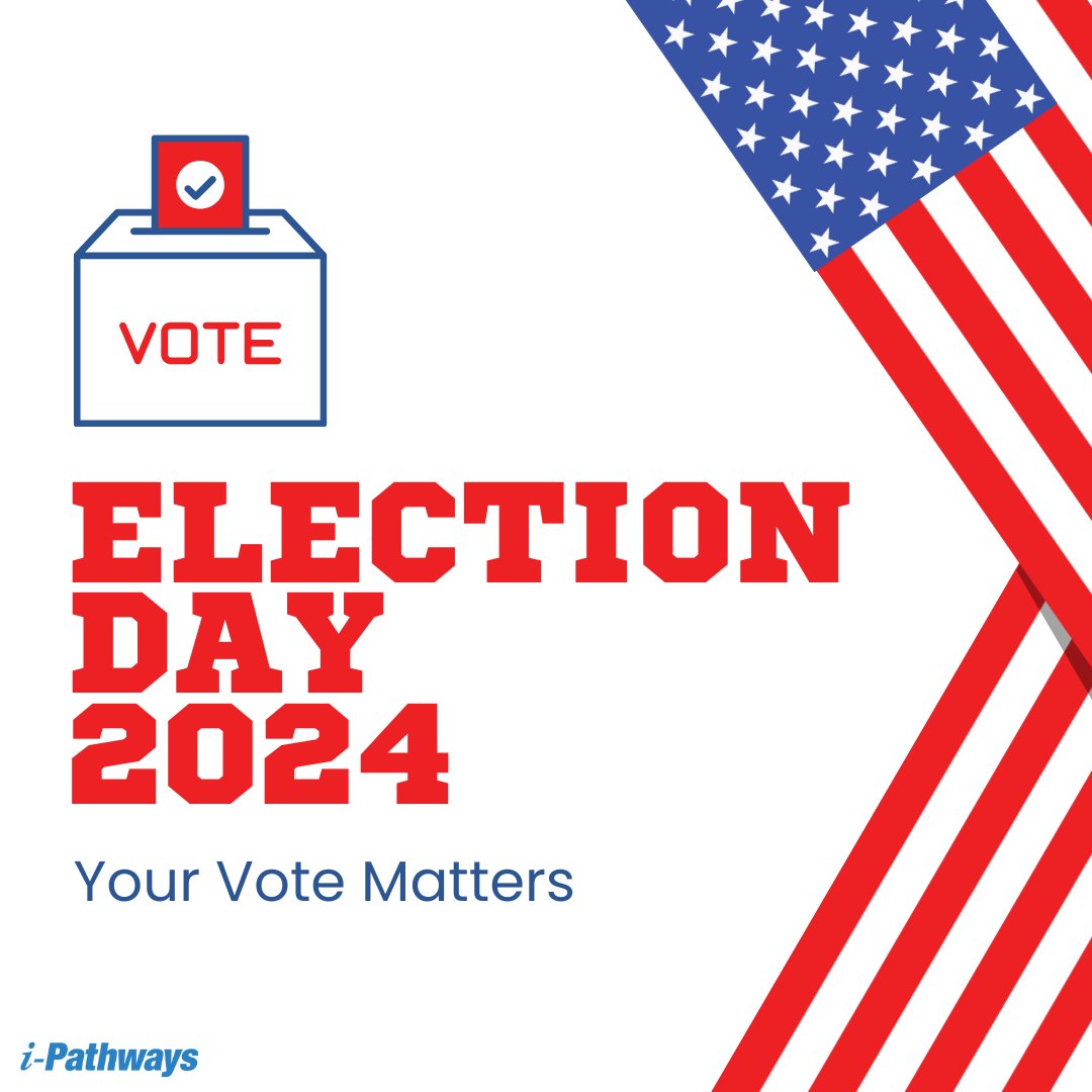 Today is the day! Remember to VOTE and let your voice be heard! #ElectionDay #Election2024 #Vote #Vote2024 #GED #AdultBasicEducation