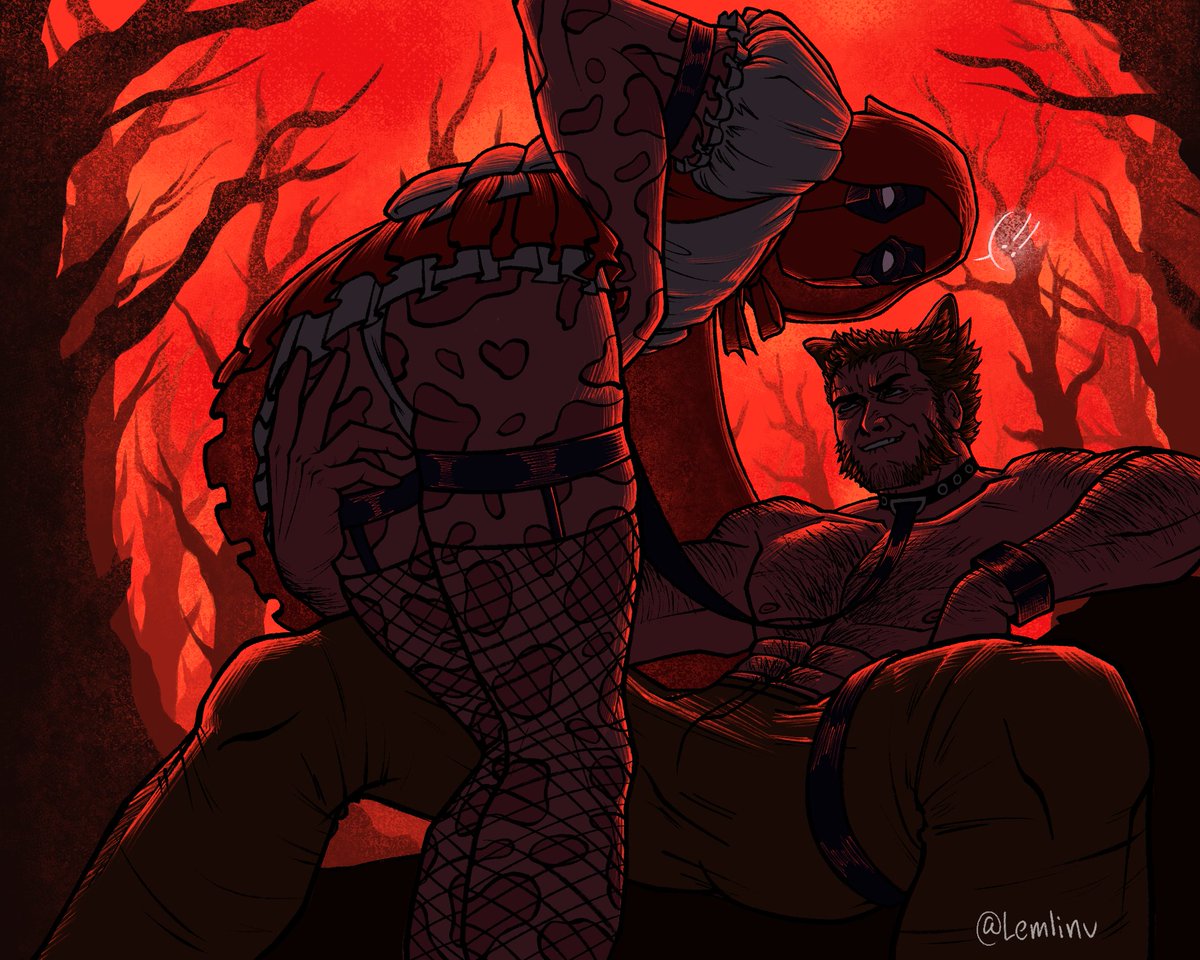 Lemlinu's tweet photo. Another Little Red Riding Hood Deadpool x Werewolf Wolverine piece! Is it a wardrobe malfunction if it's intentional?
#poolverine #deadclaws #deadpoolandwolverine #deadpool #wolverine https://t.co/kzlP5HBJ6f