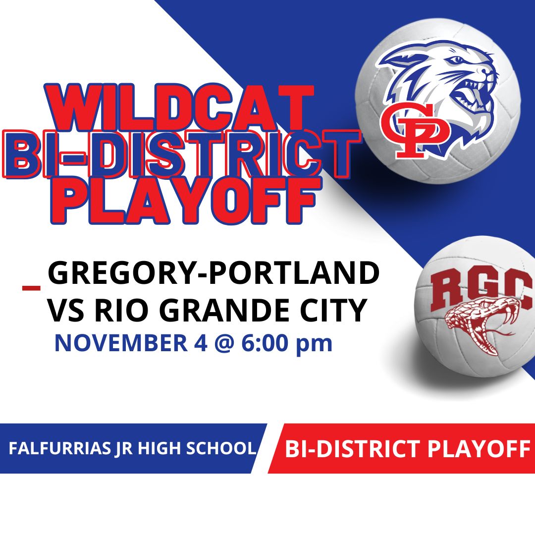 🏐 Good luck to Wildcat Volleyball in their Bi-District Playoff 🆚 Rio Grande City‼ First serve is at 6:00 PM in Falfurrias. 
#goCatsgo 🔴⚪🔵