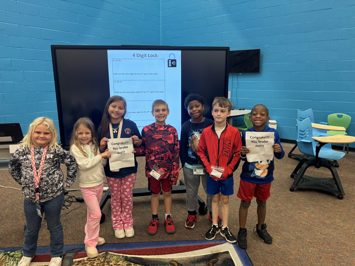 ashermly's tweet image. . @FreyElementary we had a busy day in the LC today! First grade sight word ninjas were on the move, and second graders solved their first @breakoutEDU ! #CobbLMS #glma