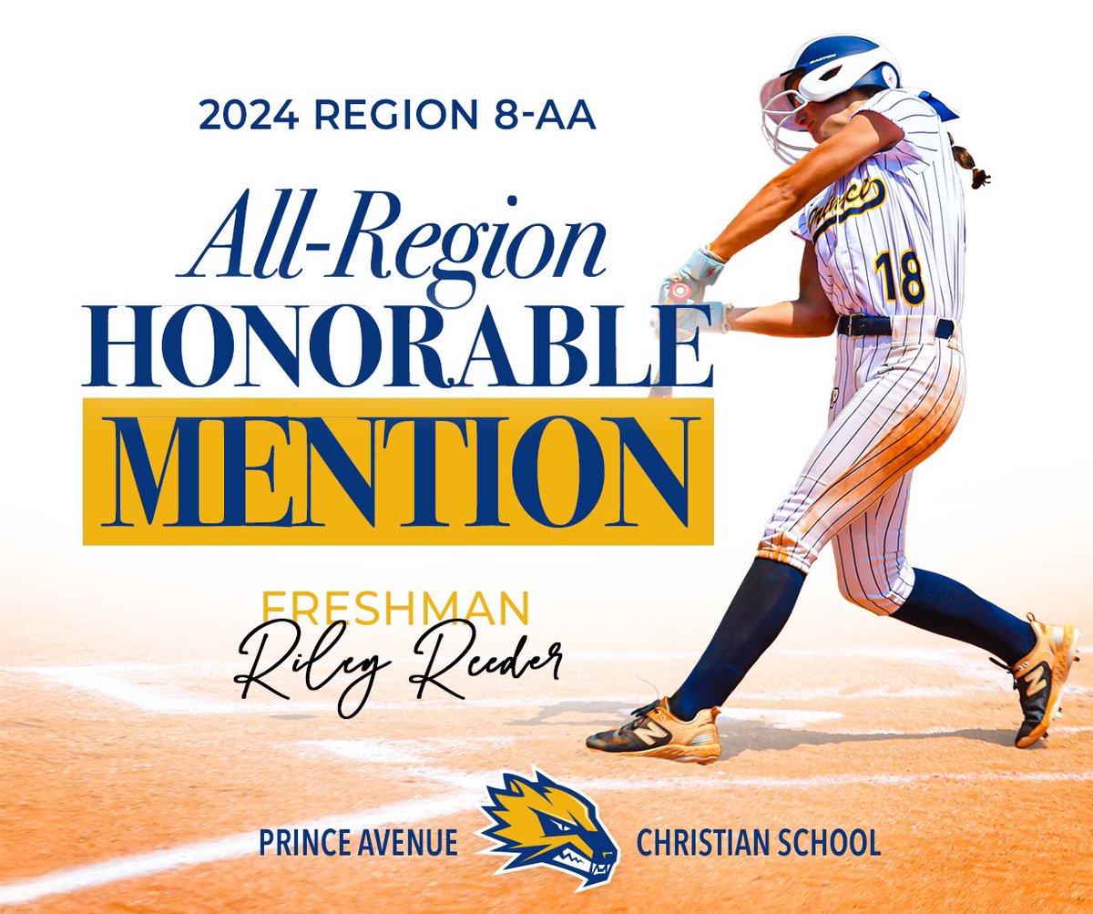 Congratulations to Freshman Riley Reeder on your All-Region Honorable Mention honor!!! 

This freshmen with a big bat took on a starting role at 2nd and never looked back. The sky is the limit for this incredibly talented athlete!

Congratulations <a href="/RileyR_11/">Riley Reeder</a>! 🤩