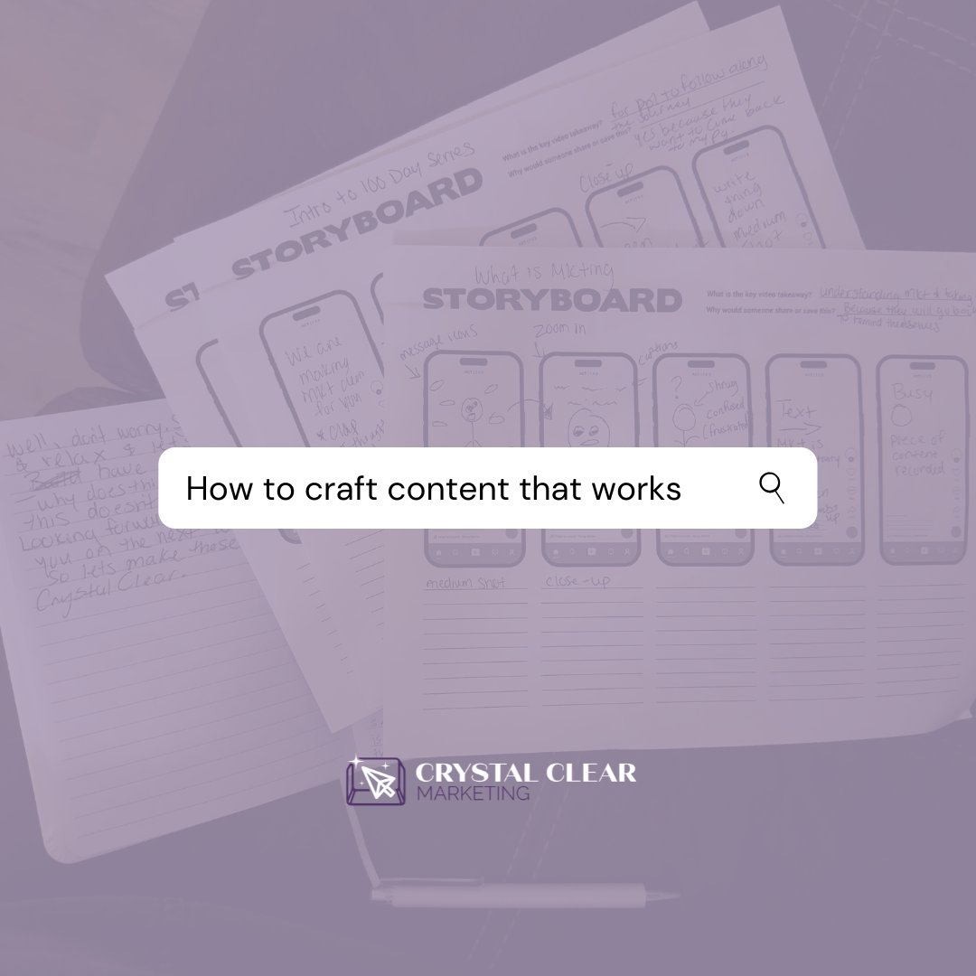 CrystalClearMkt's tweet photo. ✨ How to craft content that WORKS! Content that resonates = content that converts. 💥 

#ContentMarketing #SocialMediaTips #CrystalClearMarketing https://t.co/SjDFF0xp1t