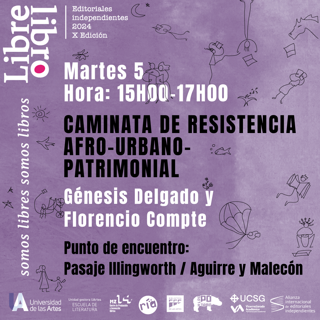 👉Mañana nos encontramos en una Caminata de resistencia afro-urbana-patrimonial. 

La arqueóloga Génesis Delgado nos guiará por los espacios de resistencia afrodescendiente que han sido borrados de la historia tradicional de Guayaquil. 

📍Nos vemos en el Pasaje Illingworth